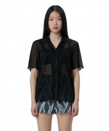 C PLEATS SEE THROUGH SHIRT_BLACK