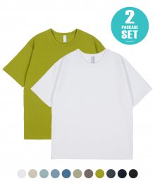 [2PACK] 에센셜 릴렉스핏 숏 슬리브 티셔츠 11컬러