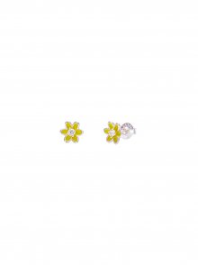Glossy Daisy Earrings in Yellow_VX0MX0620