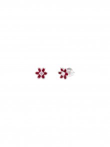 Glossy Daisy Earrings in Red_VX0MX0620