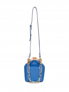 Real Leather Donna Bag in Blue_VX0MG1700