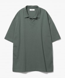 Silket Over Fit Polo Shirts [Forest Green]