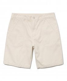 cotton fatigue shorts natural