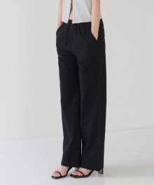 Linen Comfort Pant - Black