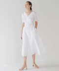 Wrap Flared Dress - White