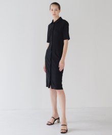 Button Slim dress - Black