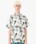 하와이안 파인 하프 셔츠 화이트