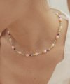 Pearl and color beads necklace