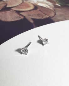 Simple cubic earring-5mm (실버925)