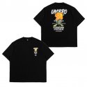 엄브로(UMBRO) 로즈 그래피티 오버핏 반팔 티셔츠 블랙 (U0224CRS69)