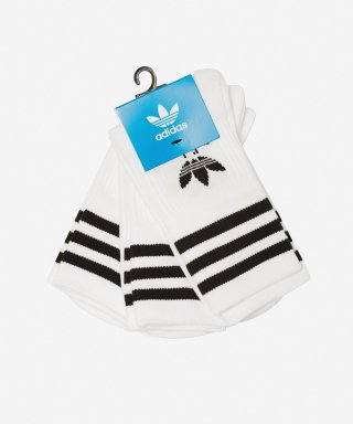 아디다스(ADIDAS) 미드컷 크루 삭스 3P - 화이트:블랙 / GD3575