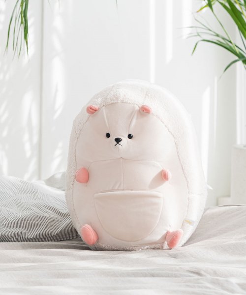 심리 완화 감정인형 화이트 마봉이 [고슴도치 40cm]