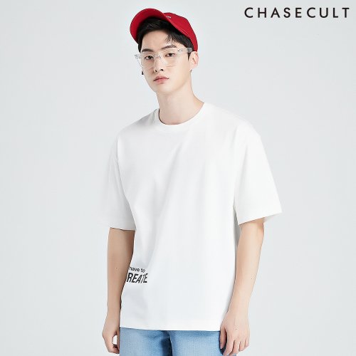 체이스컬트(CHASECULT) 남성 세미 오버핏 등판 테잎 티셔츠-KBRK5821D0A - 14,900 | 무신사 스토어