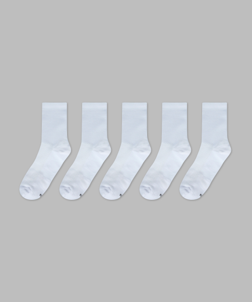 [5PACK] 퀵 드라이 러닝 삭스 _ 스노우 화이트
