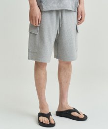 Classic Sweat Cargo Shorts [Grey]