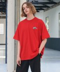 DOUBLE LOGO BACK SLIT TEE RED