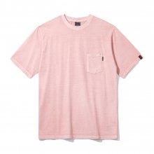 피그먼트 포켓 오버핏 반팔 티셔츠 (Pink)