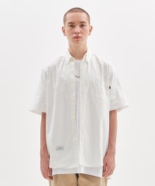 OXFORD HALF SHIRT CLASSIC OVER VERSION_IVORY