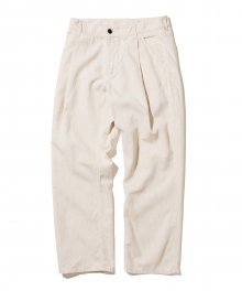 20ss wide one tuck linen pants natural