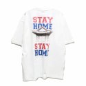 변화(BNHW) STAY HOME 오버핏 티셔츠_화이트 Designed by MUBEE(無非)