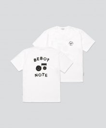 NOTE SOUNDS GOOD BEBOP TEE-WHITE