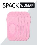 언비데이(UNBDAY) [5개 세트] 여자 컬러 덧신 -핑크