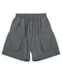 라운지에이피티(LOUNGE APT) Double Pocket Banding Shorts_Charcoal
