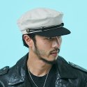 밀리어네어햇(MILLIONAIRE HATS) US DECK COTTON MATROOS CAP [IVORY/BLACK]