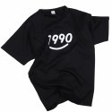구공페스트(GOOGONGFAST) 1990 :) 프린팅 티셔츠 (블랙-화이트)
