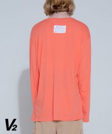 OVERFIT SOLID LOGO LONG T-SHIRT_RED