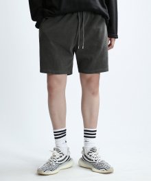 PIGMENT COTTON SHORTS (WASHED CHARCOAL)
