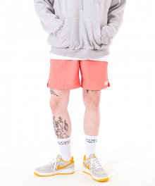 RUBBER PATCHED SHORTS - CORAL