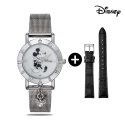 디즈니(Disney) 미키마우스 메쉬밴드 여성용 손목시계 OW035DBWM 블랙가죽밴드 증정