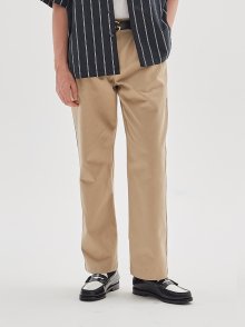 TWO TUCK CHINO PANTS_BEIGE