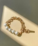 위트홀리데이(WIT-HOLIDAY) gold layer chain pearl bracelet