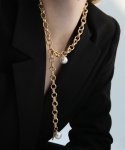 위트홀리데이(WIT-HOLIDAY) gold layer chain pearl necklace
