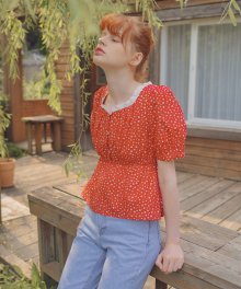 Daisy Pop Blouse_Red