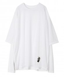 Layered Patch sleeve - White