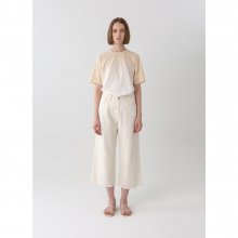 Wide Cotton Pants Cream