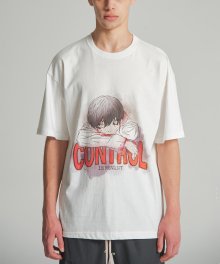 uncontrollable boy short sleeved T-shirt - off white