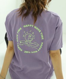 스마일 서핑 로고 티셔츠 (light purple)