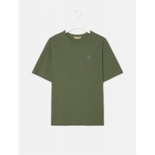 [GREEN BEANPOLE] 카키 빅 로고 자수 반소매 티셔츠 (BF0642N10H)