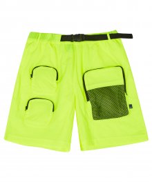 S/T UTILITY POCKET SHORT PANTS - NEON