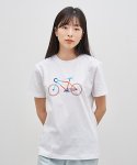 그래픽스(GRAPIX) Bike City 화이트 반팔 티셔츠