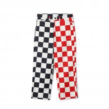 Checker Board Pants / White x Black x Red