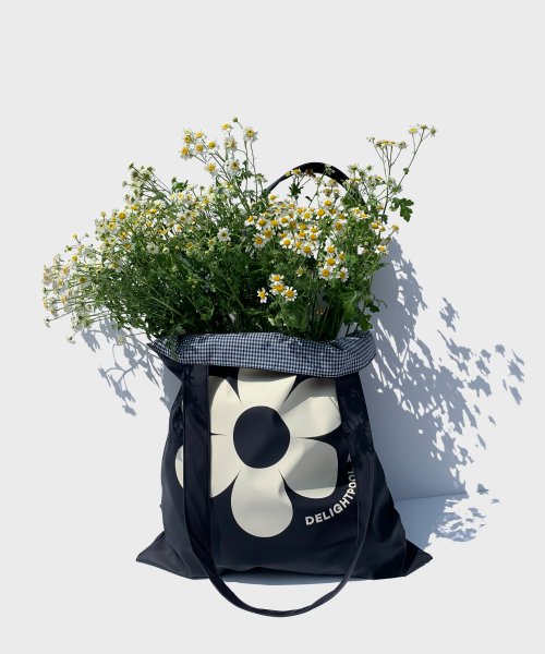 Flower Power Shopper Bag - Navy