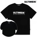 얼티메이크(ULTIMEIK) 베이직 블랙 티셔츠 / 로고반팔티 남녀공용 반팔 커플티