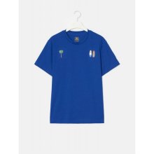 [BPS X 주재범] Unisex 블루 아트 포인트 반팔 티셔츠 (BO0642WJ5P)