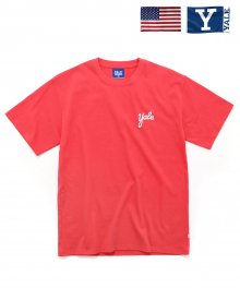 YALE SIGNATURE TEE CORAL RED