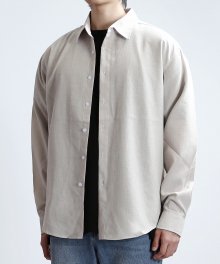 VENT TENCEL SHIRTS (CREAM BEIGE)